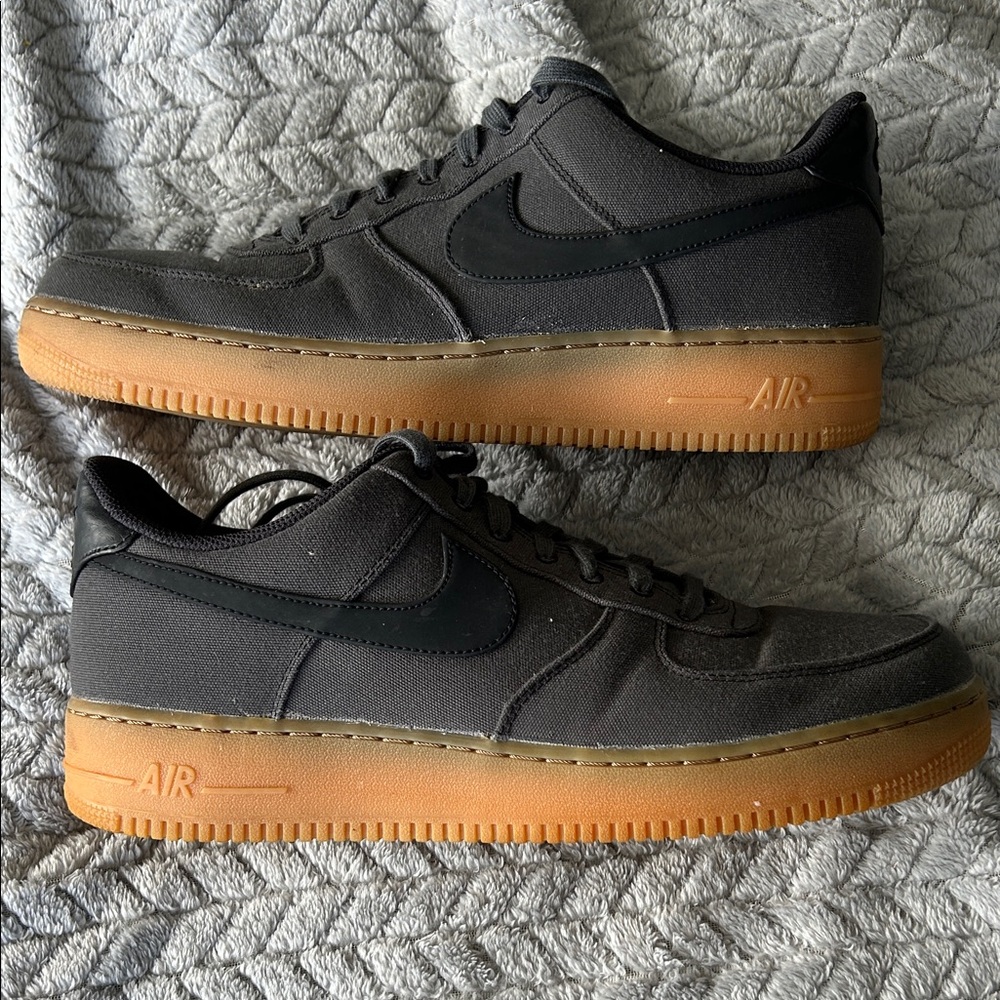 Nike Air Force 1 Low in Black with Gum Sole